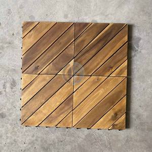 Dalles de terrasse en bois d'acacia contemporaines, antidérapantes, imperméables, pour l'extérieur, à emboîtement - Product Image 5