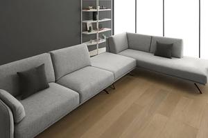 Juego de Sofás Modulares de Tela 100% Hecho en Italia con Sillón Central sin Brazos, Otomana y Módulo Esquinero Terminal - Product Image 2