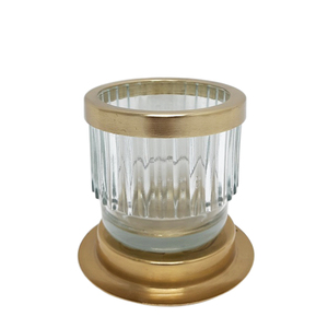 Nuevo portavelas decorativo de hierro/vidrio Hurricanes, acabado en negro con portavelas de artesanía de estilo moderno - Product Image 4