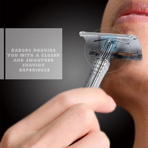 Rasoirs de sécurité professionnels de haute qualité en acier inoxydable pour hommes et femmes - Lame unique réutilisable et durable - Product Image 6