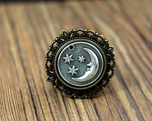 Perilla de Metal redonda inspirada en la luna y la estrella, mango decorativo Vintage perfecto para dormitorio, sala de estar y uso en la cocina de la India - Product Image 5