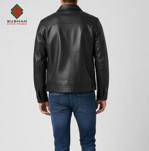 Chaqueta Bomber Casual de Invierno para Hombre con Cierre, Cuello Mao, Diseño Sólido, Cuero Sintético, Servicio OEM - Product Image 4