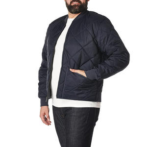 2025 nueva chaqueta de bombardero de alta calidad al por mayor para hombres y chaqueta de ropa informal chaqueta de bombardero de Color sólido - Product Image 1