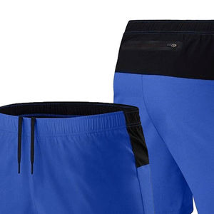 Pantalones cortos de fitness personalizados para hombre de estilo Otoño, ropa para correr de gimnasio con cintura elástica seca con tela de lona sólida de estilo Hip Hop - Product Image 6