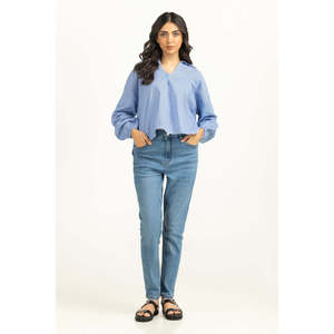 Camisas Casuales de Popelina para Mujer, Diseño Geométrico Simple a Cuadros, Logotipo Bordado, Decoraciones con Lentejuelas, Asimétricas, Tallas XL 4XL para Primavera/Verano - Product Image 1