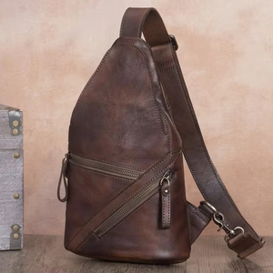 Luxe Vintage Fanny Pack en cuir véritable petit sac à dos sac à main Portable sac de voyage à la mode poitrine fronde pour les femmes - Product Image 1