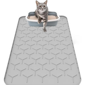 <b>Silicone</b> Square Reusable Cat Litter Trapping <b>Mat</b> Extra Large Waterproof Easy to Clean - Product Image 3