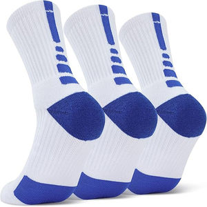 Chaussettes Crew en coton de qualité supérieure absorbant la sueur et confortables pour un usage quotidien et des activités d'entraînement sportif - Product Image 3