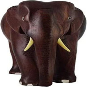 งานฝีมือ ช้างไม้ประดับตกแต่งบ้าน/สำนักงาน ดีไซน์ทันสมัย ทำจากไม้พะยูง ขนาด 2x4 นิ้ว เหมาะสำหรับงานแต่งงานและวันเกิด - Product Image 2