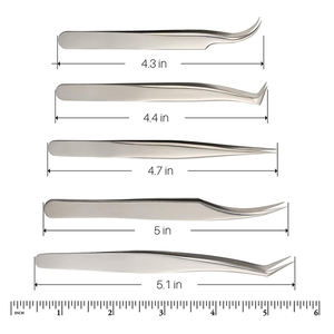 Ensemble de pinces à cils professionnelles en acier inoxydable, nouvelle conception, vente chaude, sur mesure en gros - Product Image 6