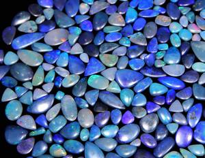 หินอัญมณีทรงหลวมสีฟ้าเปลวไฟแบบคู่จากออสเตรเลียขายส่ง - Product Image 1