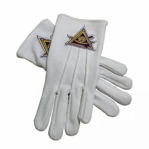 Bas quantité minimale de commande Facile à utiliser Logo brodé lavable Gants maçonniques Commande en gros Diverses gammes de couleurs Personnaliser les tailles Gants - Product Image 4