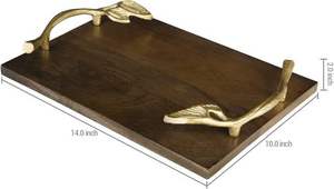 Juego de bandejas de servicio de madera de diseño clásico de 3 con calidad y material extra Premium para restaurantes planos y hoteles. - Product Image 5