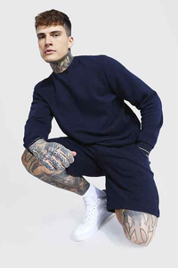 Nuevo diseño Twin Set Shorts y sudadera 100% algodón logotipo personalizado chándal Twin Set para hombres - Product Image 3