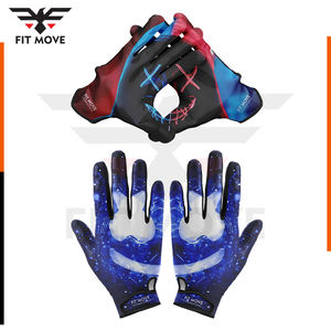 2022ราคาที่ดีที่สุดปาล์มที่มีโลโก้ที่กำหนดเองอเมริกันที่มีคุณภาพที่ดีที่สุดจับชื่อที่กำหนดเองโลโก้อเมริกันฟุตบอลถุงมือ OEM - Product Image 2