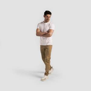 T-shirt 100% Coton blanc, léger, en jersey, personnalisable par broderie, disponible en version compressée, grammages de tissu 180g et 240g, idéal pour l'exercice - Product Image 4