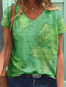 T-shirt à fleurs de plage imprimé en 3D pour femmes, plantes colorées, graphique, manches courtes, été, rue, col rond, t-shirts amples - Product Image 4