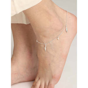Chevillères/Payals 100 % argent 925 véritable pour femmes et jeunes filles, style mignon avec diamant comme pierre principale pour les chrétiennes - Product Image 4