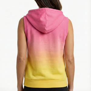 Chaleco con Capucha sin Mangas para Mujer, Elegante, con Cremallera, de Algodón Premium, Informal, Precio al por Mayor, Directo de Fábrica - Product Image 2