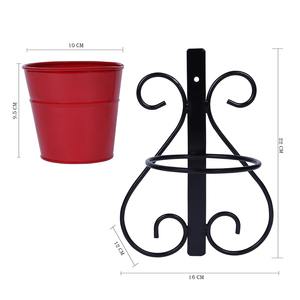 กระถางโลหะสีดำติดผนังพร้อมหม้อสีเหลืองสำหรับตกแต่งบ้านทันสมัยห้องนั่งเล่นในร่มสีเขียวและระเบียงที่จัดแสดง - Product Image 2