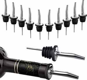 Best Selling Beer Bar Accessories Red Wine <b>Bottle</b> <b>Pourer</b> Stainless Steel Glass Olive <b>Oil</b> <b>Pourer</b> Rubber Sealed Stopper - Product Image 1