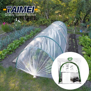 48 सेमी (एच) x 50 सेमी (डब्ल्यू) एकल-अवधि आर्क सुरंग ग्रीनहाउस कम सुरंग ग्रीनहाउस पत्तेदार सब्जियों के लिए फ्रेम सामग्री के साथ - Product Image 2