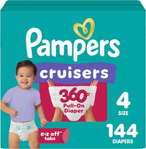 ผ้าอ้อมเด็กสำเร็จรูป Pampers Cruisers 360 ไซส์ 4 จำนวน 144 ชิ้น ป้องกันการรั่วซึมได้ถึง 100% - Product Image 1