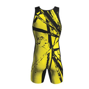 Ventes en gros OEM Uniformes extensibles 100% polyester Dernier design Nouveau style Singlet de lutte pour hommes - Product Image 3