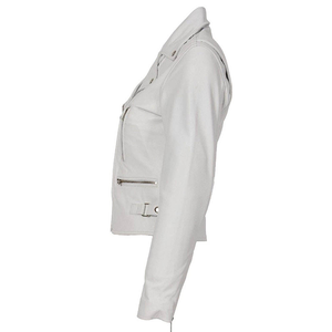 Chaqueta de cuero de mujer de calidad superior estilo de cremallera de nueva moda con estilo informal para damas - Product Image 6