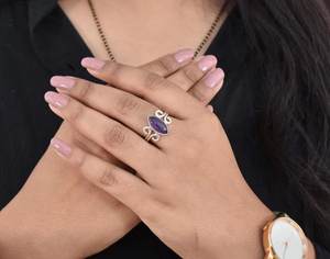 Stackable 925 Solid Sterling Silver Marquise Cut Amethyst Ring Factory Wholesale Bulk Handmade Jewelry <b>for</b> Women - Product Image 4