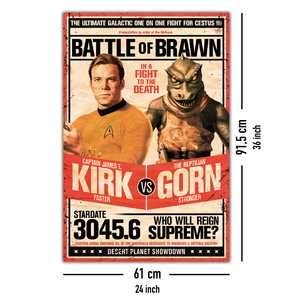 Affiche Star Trek de style moderne, Kirk Vs Gornstar, art mural sur toile - Product Image 2