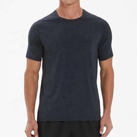 T-shirts surdimensionnés pour hommes en coton, col rond, couleur unie, écologiques, respirants, en toile, séchage rapide, anti-plis, 240g, avec logo personnalisé