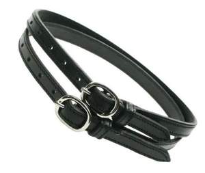 Correas de espuelas ENGLISH SPUR STRAPS de cuero o charol con hebillas de cristal de lujo KEEPERS EQUIHAWK MVE-LD-2 para equitación - Product Image 2