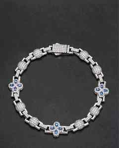 Hip Hop VVS Moissanite coupe ronde 12mm diamant cubain lien Bracelet or blanc bijoux pour hommes en argent Sterling 925 - Product Image 3