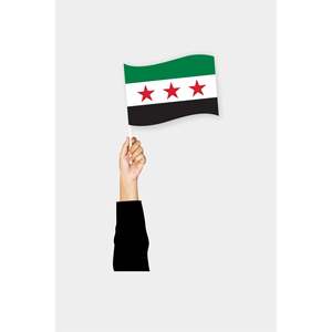 Drapeau de la Syrie à main pour accessoires de présentation - Product Image 1