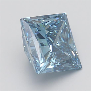 Diamant créé en laboratoire certifié IGI, taille princesse, bleu vif fantaisie, clarté VS1, diamant en vrac pour la fabrication de bagues, de boucles d'oreilles, etc. - Product Image 4