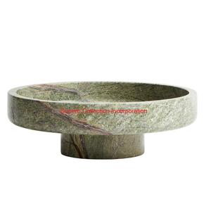 Bol de piédestal en marbre naturel blanc fabriqué à la main élégant service de fruits décoratif pour la décoration de maison de luxe et l'affichage de Table de cuisine - Product Image 6