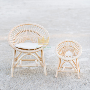 Chaise en rotin arc-en-ciel pour enfants, fabriquée au Vietnam, remise avec bon marché pour jolie chaise en rotin blanc - Product Image 1