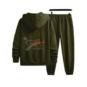 Ensemble de sweat à capuche surdimensionné décontracté pour hommes avec logo personnalisé de haute qualité tenue de sweat-shirt de couleur unie avec survêtement 100% coton imperméable - Product Image 2