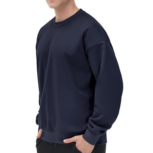Sudadera de Tela Suave y Pesada al por Mayor para Hombre, Sudadera Transpirable de Algodón Combinado Básico - Product Image 4