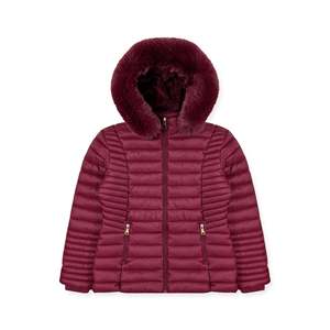 Chaqueta acolchada Reversible ligera para mujer, capucha de piel sintética, logotipo personalizado, acolchado, corto, Spandex, lino, Perla sólida, Decoration-J25 - Product Image 2