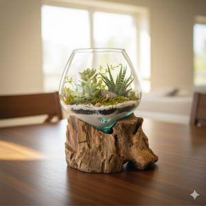 TEAK <b>GLASS</b> AQUARIUM FOR HOME DECORATIONS - Product Image 4