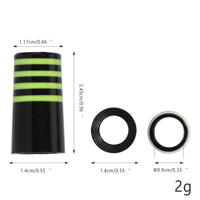 Vente directe d'usine en gros OEM personnalisé fer bois Clubs accessoires 0370 0355 12 pièces multicolore viroles de Golf en plastique