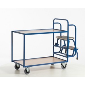 Carrello da tavolo carrello di prelievo con 2 piani e 2 gradini - Product Image 4