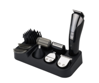 Kit de toilettage pour homme 5 en 1, rasoir sans fil, tondeuse à barbe et à poils de nez, rasoir rechargeable avec base de charge