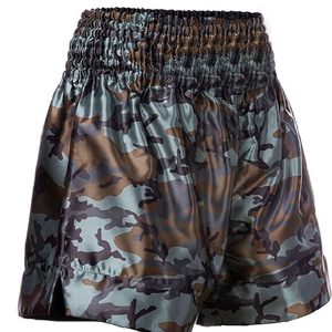 2025 nouveauté hommes doux Muay Thai Shorts de boxe motif solide lutte combat porter taille élastique mi impression numérique - Product Image 3