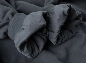 Diseño personalizado de talla grande hombro caído lavado ácido en relieve 100% algodón Fleece distress diseño único capucha recortada Sudadera con capucha para hombres - Product Image 3