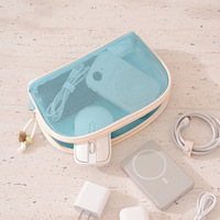 Sac de rangement demi-rond uni à carreaux, grande capacité, portable, pour maquillage, personnalisable avec logo OEM ODM – Vente en gros
