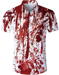 Polo <b>Shirts</b> for Men Scary Bloody Wound Button Short Sleeve Breathable 100% Polyester <b>Funny</b> Tops Holiday Festival Front Logo - Product Image 1