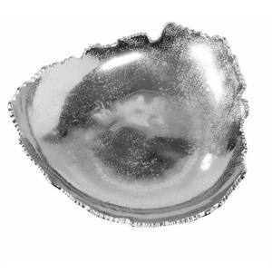Bol de pièce maîtresse en métal argenté de qualité supérieure avec bords sculptés Bol décoratif moderne fait à la main disponible au prix de gros - Product Image 3